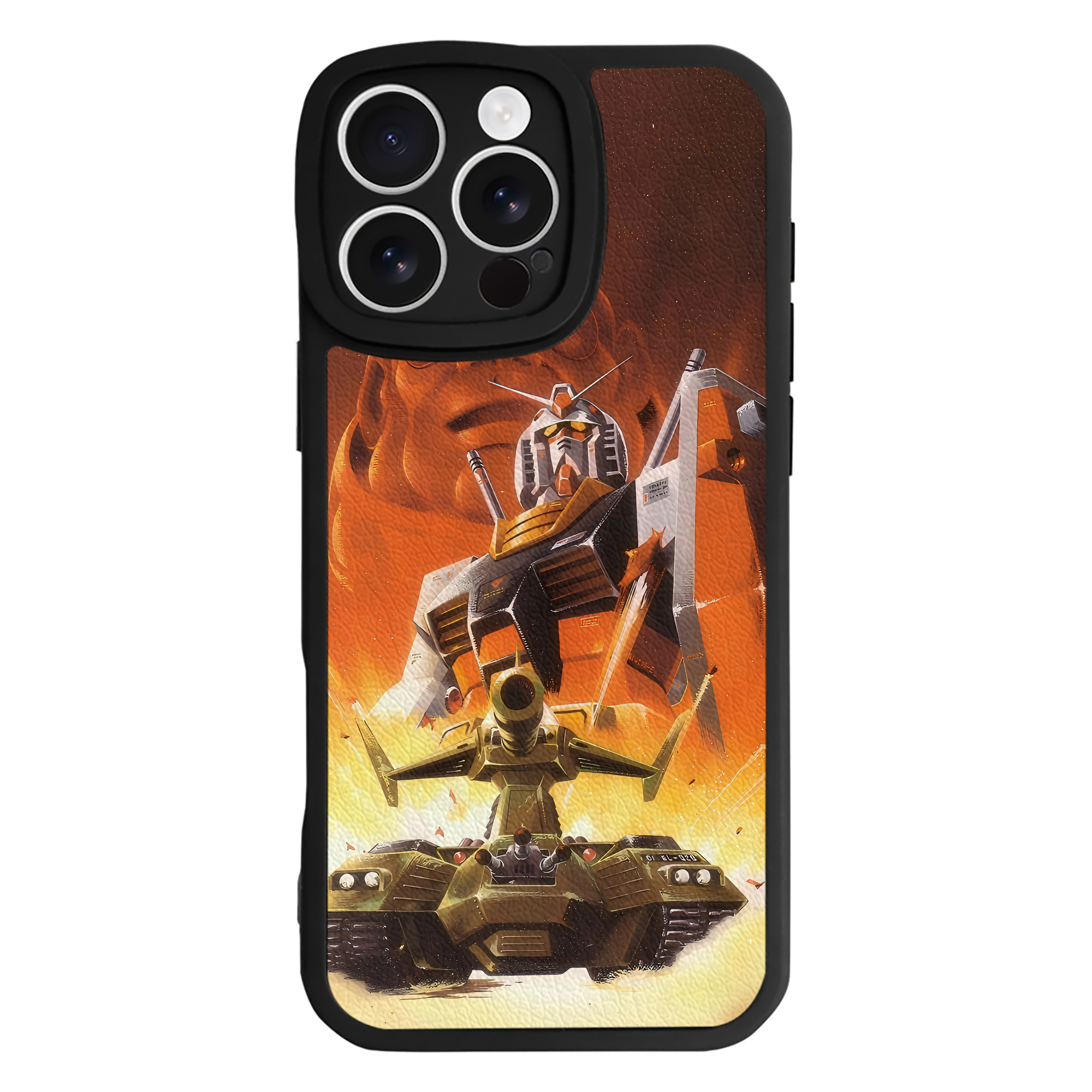 （画像用） 機動戦士ガンダム Mobile Suit Gundam 【iPhone 16シリーズ対応】シリコンスマホケース（レザー調） 材質：シリコン